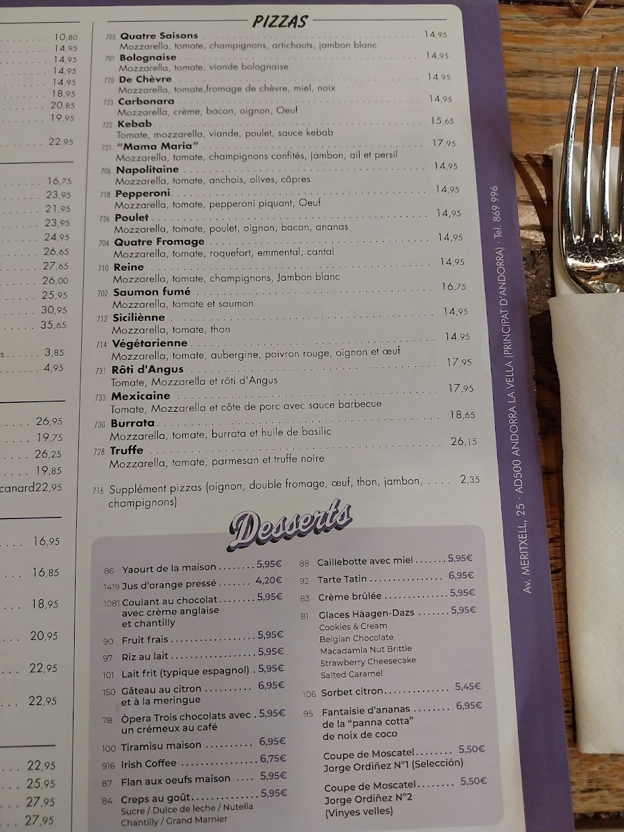 Menu Restaurant Mama Maria | Andorra-5