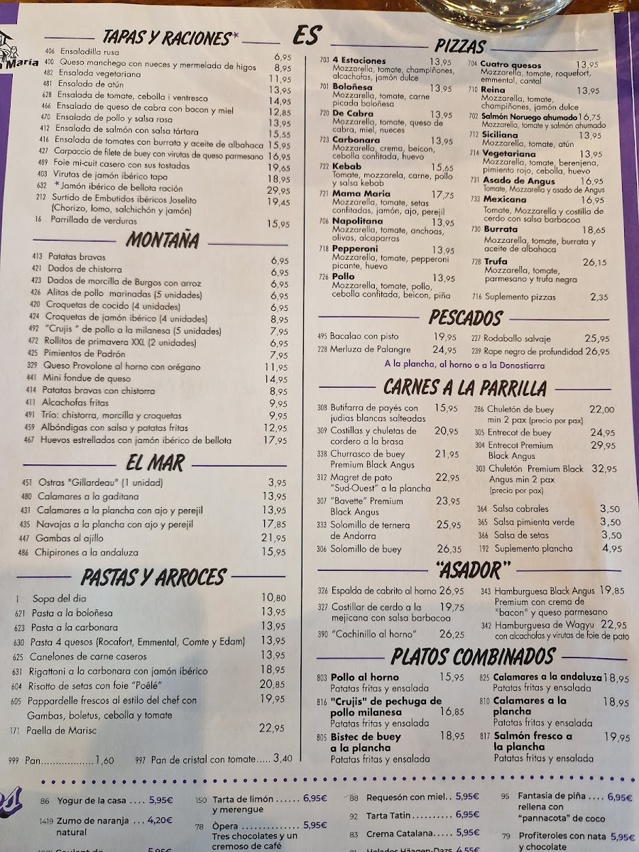 Menu Restaurant Mama Maria | Andorra-8