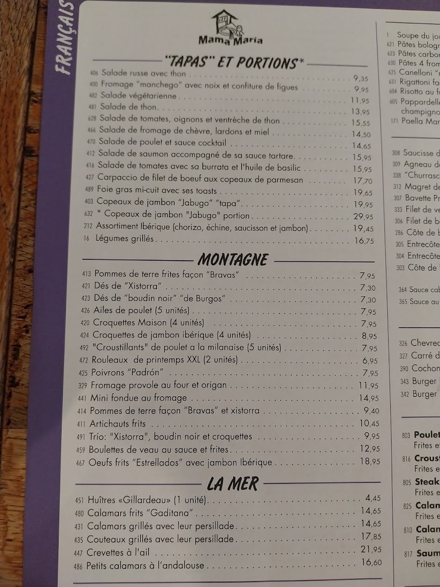 Menu Restaurant Mama Maria | Andorra-9